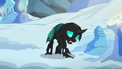 Size: 1280x720 | Tagged: safe, imported from derpibooru, screencap, thorax, changeling, the times they are a changeling, behaving like a cat, cute, despair, looking down, male, sad, sadorable, solo, thorabetes