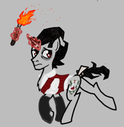 Size: 496x509 | Tagged: safe, artist:tentajack, imported from derpibooru, oc, oc only, pony, unicorn, aggie.io, butt, don't starve, plot, ponified, simple background, solo, wilson p. higgsbury