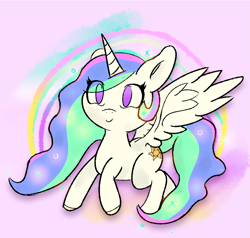 Size: 2233x2122 | Tagged: safe, artist:botckap, imported from derpibooru, princess celestia, alicorn, pony, female, horn, mare, solo, wings