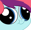 Size: 128x125 | Tagged: safe, imported from derpibooru, oc, oc:taffy swirl, pony, hey you, simple background, solo, transparent background