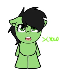 Size: 646x795 | Tagged: safe, artist:neuro, imported from derpibooru, oc, oc only, oc:filly anon, earth pony, pony, female, filly, looking at you, open mouth, simple background, solo, white background