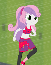 Size: 1108x1400 | Tagged: safe, artist:unholyfidelity, imported from derpibooru, sweetie belle, equestria girls, crossover, exeron fighters, martial arts kids, martial arts kids outfits, running