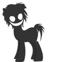 Size: 300x251 | Tagged: safe, artist:patrick macauley, imported from derpibooru, oc, oc only, pony, creepy, creepy smile, grin, silhouette, simple background, smiling, solo, sprite, transparent background, vector, welcome to ponyville