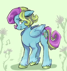 Size: 1145x1207 | Tagged: safe, artist:sp00kberry, imported from derpibooru, thistle whistle, pegasus, pony, solo