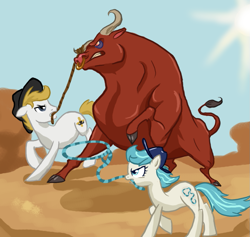 Size: 915x867 | Tagged: safe, artist:bedupolker, imported from derpibooru, oc, oc only, bull, earth pony, pony, butt, plot