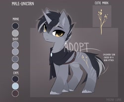 Size: 3850x3160 | Tagged: safe, artist:magnaluna, imported from derpibooru, oc, oc only, pony, unicorn, adoptable, solo