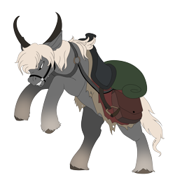 Size: 2500x2500 | Tagged: safe, artist:brainiac, imported from derpibooru, pony, saddle arabian, ambiguous gender, elden ring, horn, horns, ponified, simple background, solo, torrent (elden ring), transparent background