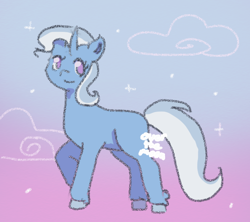 Size: 690x612 | Tagged: safe, artist:overthemoonmxx, imported from derpibooru, trixie, pony, unicorn, looking at you, smiling, solo