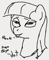 Size: 289x351 | Tagged: safe, artist:dotkwa, imported from derpibooru, maud pie, earth pony, pony, bust, female, grayscale, mare, monochrome, sketch, solo