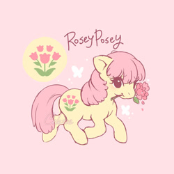 Size: 640x640 | Tagged: safe, artist:celesse, imported from derpibooru, posey, earth pony, pony, g1, rosey posey, solo