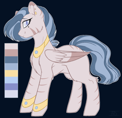 Size: 1503x1440 | Tagged: safe, artist:purplegrim40, imported from derpibooru, oc, oc only, hybrid, pegasus, zony, colored hooves, ear piercing, earring, female, jewelry, magical lesbian spawn, mare, offspring, parent:somnambula, parent:zecora, pegasus oc, peytral, piercing, smiling, solo, tail, tail wrap, wings