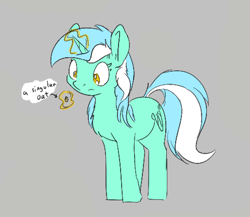 Size: 481x417 | Tagged: safe, artist:firecracker, lyra heartstrings, pony, unicorn, aggie.io, chest fluff, female, food, frown, magic, mare, oats, simple background