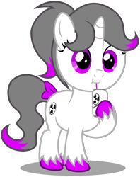 Size: 2720x3440 | Tagged: safe, artist:strategypony, imported from derpibooru, oc, oc only, oc:hazel radiate, pony, unicorn, :t, bow, colored hooves, cute, drinking, eyelashes, female, filly, foal, highlights, hoof hold, horn, looking at you, mare, ponytail, purple eyes, simple background, sipping, solo, tail, tail bow, transparent background, unicorn oc, unshorn fetlocks