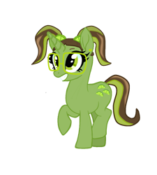 Size: 939x1045 | Tagged: safe, artist:starshade, artist:vernorexia, imported from derpibooru, pony, unicorn, my little pony: the movie, base used, brown hair, crossover, ear piercing, earring, female, fruit, g4, glasses, green coat, green eyes, green hair, green pony, grin, hair accessory, jewelry, lime, lime chiffon, mare, multicolored hair, piercing, pigtails, ponified, simple background, smiling, solo, strawberry shortcake, strawberry shortcake berry in the big city, transparent background, twintails