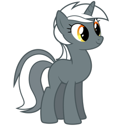 Size: 4500x4500 | Tagged: safe, anonymous editor, artist:90sigma, edit, imported from derpibooru, monochrome sunset, pony, unicorn, absurd resolution, background pony, female, full body, hooves, horn, mare, recolor, simple background, smiling, solo, standing, tail, transparent background, two toned tail