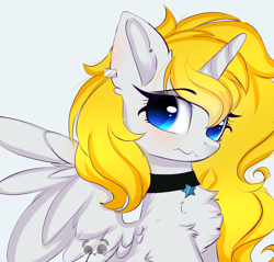 Size: 2750x2625 | Tagged: safe, artist:2pandita, imported from derpibooru, oc, oc only, alicorn, pony, chest fluff, female, mare, simple background, solo, white background