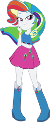 Size: 575x1391 | Tagged: safe, artist:assassins-creed1999, imported from derpibooru, rarity, equestria girls, belt, boots, clothes, clothes swap, high heel boots, palette swap, recolor, shirt, shoes, simple background, skirt, solo, transparent background