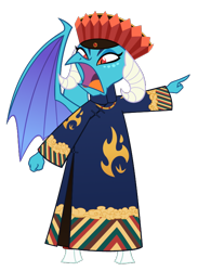 Size: 550x750 | Tagged: safe, artist:queencold, imported from derpibooru, princess ember, dragon, chinese dress, clothes, crown, dragoness, dress, female, flower pot-sole shoes, gem, jewelry, regalia, simple background, solo, transparent background