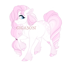 Size: 3600x3000 | Tagged: safe, artist:gigason, imported from derpibooru, oc, oc:lily white, earth pony, pony, female, mare, obtrusive watermark, offspring, parent:double diamond, parent:fluttershy, simple background, solo, transparent background, watermark