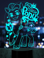 Size: 450x600 | Tagged: safe, imported from derpibooru, hitch trailblazer, earth pony, pony, 2d, bootleg, cute, cyan, cyrillic, g3, g5, glowing, hitchbetes, horseshoes, light, logo, looking at you, merchandise, my little pony: a new generation, photo, raised hoof, russia, russian, sheriff, smiling, smiling at you, solo, unlicensed, unofficial, you had one job