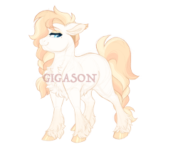 Size: 3100x2600 | Tagged: safe, artist:gigason, imported from derpibooru, oc, oc:rubinette, earth pony, pony, female, mare, obtrusive watermark, offspring, parent:applejack, parent:double diamond, simple background, solo, transparent background, watermark