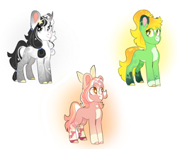 Size: 3986x3368 | Tagged: safe, artist:goldlines005, imported from derpibooru, oc, oc only, earth pony, pony, unicorn, base used, bow, earth pony oc, hair bow, horn, simple background, smiling, transparent background, unicorn oc