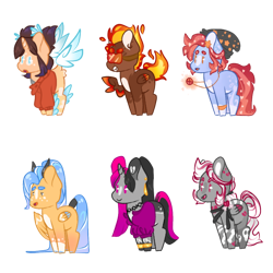 Size: 1280x1280 | Tagged: safe, artist:goldlines005, imported from derpibooru, oc, oc only, alicorn, pegasus, pony, unicorn, alicorn oc, base used, beanie, clothes, hat, horn, jewelry, necklace, pegasus oc, raised hoof, simple background, transparent background, unicorn oc, wings