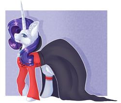 Size: 1024x867 | Tagged: safe, artist:maneblue, imported from derpibooru, rarity, pony, undead, unicorn, vampire, vampony, clothes, dress, ear fluff, fangs, female, mare, raised hoof, simple background, solo, transparent background