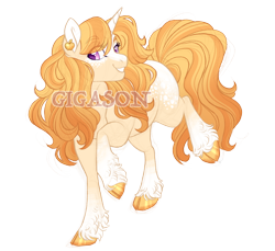 Size: 2616x2400 | Tagged: safe, artist:gigason, imported from derpibooru, oc, oc:eris apple, pony, unicorn, female, magical lesbian spawn, mare, obtrusive watermark, offspring, parent:applejack, parent:trixie, simple background, solo, transparent background, watermark