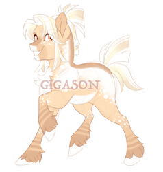 Size: 2575x2700 | Tagged: safe, artist:gigason, imported from derpibooru, oc, oc:custard apple, hybrid, zony, female, interspecies offspring, magical lesbian spawn, obtrusive watermark, offspring, parent:applejack, parent:zecora, parents:applecora, simple background, solo, transparent background, watermark