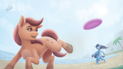 Size: 3840x2160 | Tagged: safe, artist:vandyart, imported from derpibooru, oc, pony, my little pony: the movie, adoptable, beach, brony, commission, fanart, ych result