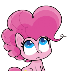 Size: 923x920 | Tagged: safe, edit, edited screencap, imported from derpibooru, screencap, pinkie pie, earth pony, pony, my little pony: pony life, princess probz, background removed, female, g4.5, looking up, mare, not a vector, simple background, sitting, solo, transparent background