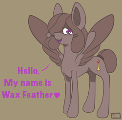 Size: 4064x4000 | Tagged: safe, artist:wax feather, imported from derpibooru, oc, oc:wax feather, pegasus, pony, crossdressing, male, text, transgender