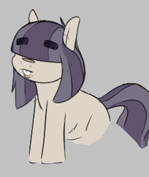 Size: 238x283 | Tagged: safe, artist:lockheart, oc, oc only, oc:dot matrix, earth pony, pony, aggie.io, female, frown, mare, simple background, sitting