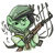 Size: 500x479 | Tagged: safe, artist:plunger, oc, oc only, oc:filly anon, earth pony, pony, book, clothes, female, filly, gun, hat, holding, looking at you, open mouth, open smile, rifle, simple background, solo, teeth, text, weapon
