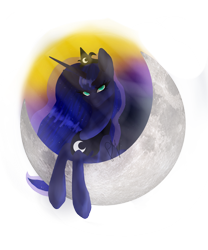Size: 2000x2400 | Tagged: safe, artist:peachyminnie, imported from derpibooru, princess luna, alicorn, pony, bust, crescent moon, female, jewelry, mare, moon, peytral, simple background, solo, tangible heavenly object, tiara, transparent background, transparent moon