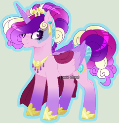 Size: 477x494 | Tagged: safe, artist:stormcloud-yt, imported from derpibooru, princess cadance, alicorn, pony, base used, eyelashes, female, hoof shoes, jewelry, mare, necklace, redesign, simple background, solo