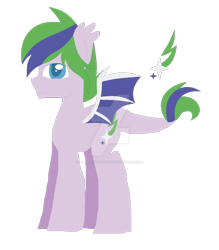 Size: 1024x1169 | Tagged: safe, artist:opalescentartist, imported from derpibooru, oc, oc only, oc:bejeweled dash, dracony, hybrid, deviantart watermark, interspecies offspring, male, obtrusive watermark, offspring, parent:rarity, parent:spike, parents:sparity, profile, simple background, transparent background, watermark