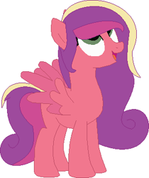 Size: 316x377 | Tagged: safe, artist:joystick12, imported from derpibooru, oc, oc only, pegasus, pony, base used, female, mare, offspring, parent:big macintosh, parent:princess cadance, parents:cadmac, pegasus oc, simple background, solo, spread wings, white background, wings