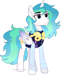 Size: 1280x1514 | Tagged: safe, artist:tired-horse-studios, imported from derpibooru, oc, oc only, alicorn, pony, base used, clothes, male, obtrusive watermark, offspring, parent:princess celestia, parent:shining armor, parents:shininglestia, simple background, solo, stallion, transparent background, watermark