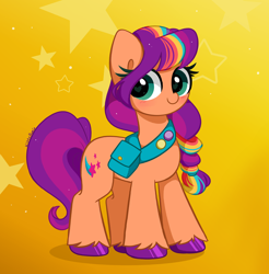 Size: 4528x4608 | Tagged: safe, artist:kittyrosie, imported from derpibooru, sunny starscout, earth pony, pony, blushing, cute, female, g5, heart eyes, looking at you, mane stripe sunny, mare, my little pony: tell your tale, smiling, smiling at you, solo, sunnybetes, wingding eyes