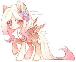 Size: 1024x831 | Tagged: safe, artist:miioko, imported from derpibooru, oc, oc only, pegasus, pony, deviantart watermark, eyelashes, female, flower, flower in hair, mare, obtrusive watermark, pegasus oc, raised hoof, simple background, solo, transparent background, watermark