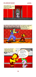 Size: 592x1280 | Tagged: safe, artist:spike-love, imported from derpibooru, spike, anthro, dragon, comic:the legendary dragon story, baby, baby dragon, character:wang-liu-khai, character:yang-fu, cloud, cloudy, comic, dragon kingdom, grandfather, greeting, kung fu, male, martial art, practice, temple, young