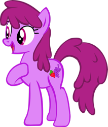 Size: 2261x2652 | Tagged: safe, artist:thebosscamacho, imported from derpibooru, berry punch, berryshine, earth pony, pony, .svg available, female, full body, high res, hoof on chest, hooves, mare, open mouth, open smile, simple background, smiling, solo, standing, tail, transparent background, vector