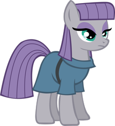 Size: 2340x2562 | Tagged: safe, artist:thebosscamacho, imported from derpibooru, maud pie, earth pony, pony, .svg available, eyelashes, female, frown, full body, high res, hooves, lidded eyes, mare, simple background, solo, standing, tail, transparent background, vector