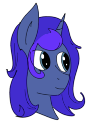 Size: 288x376 | Tagged: safe, artist:marmorealteal, imported from derpibooru, oc, oc only, unicorn, bust, colored, flat colors, male, simple background, solo, stallion, transparent background