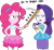 Size: 3437x3157 | Tagged: safe, artist:steyrrdash, imported from derpibooru, pinkie pie, rarity, equestria girls, 2020, abuse, baseball bat, bonk, cellphone, clothes, duo, eyes closed, female, frown, horny jail, meme, phone, ponified meme, rah rah skirt, raribuse, rarity peplum dress, show accurate, simple background, transparent background, unamused