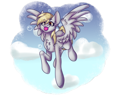 Size: 1512x1212 | Tagged: safe, artist:blackmarkerdraws, imported from derpibooru, derpy hooves, pegasus, pony, :p, cheek fluff, chest fluff, female, flying, partial background, simple background, solo, tongue out, transparent background