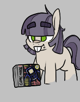 Size: 163x208 | Tagged: safe, artist:lockheart, oc, oc only, oc:dot matrix, earth pony, pony, aggie.io, bucktooth, female, lowres, mare, simple background, smiling, video game