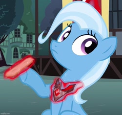 Size: 767x720 | Tagged: safe, imported from derpibooru, screencap, trixie, pony, unicorn, magic duel, alicorn amulet, cropped, female, levitation, magic, nail file, solo, telekinesis